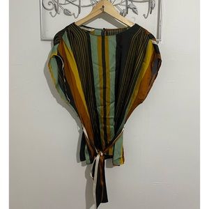 Zara basic striped blouse